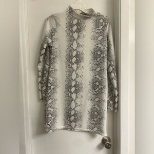 White snakeskin dress